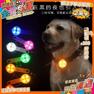 免運費🚀狗狗夜光燈夜用防丟夜晚發光狗燈可充電吊墜狗狗燈充電防水LGD