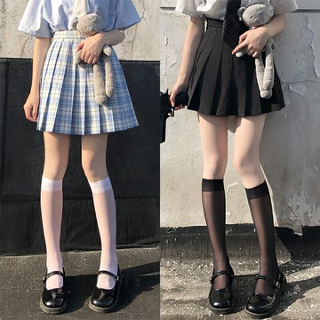 日系Lolita學生jk辣妹半截短中筒洛麗塔小腿絲襪子少女心夏季薄款