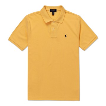 Polo Ralph Lauren RL 熱銷刺繡小馬短袖POLO衫(CUSTOM SLIM FIT)-黃色