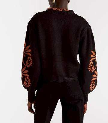 Farm Rio Cornely Ainika embroidered scalloped cardigan