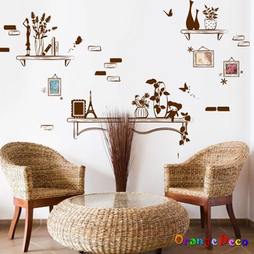 【橘果設計】層架 壁貼 牆貼 壁紙 DIY組合裝飾佈置