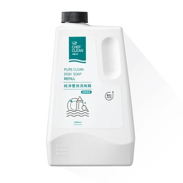 淨毒五郎 純淨雙效洗碗精補充瓶-純粹無香1000mL