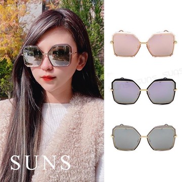 【SUNS】韓版時尚水銀鏡面 偏光墨鏡/太陽眼鏡 抗UV(31769)
