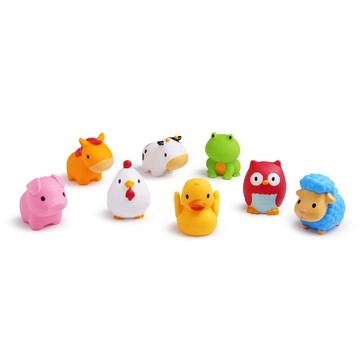 munchkin 動物農場噴水洗澡玩具8入★衛立兒生活館★