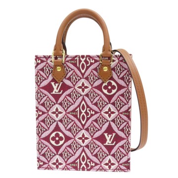 LOUIS VUITTON 路易威登 酒紅色 帆布 Petit Sac Plat 兩用包 M69846 【二手名牌BRAND OFF】