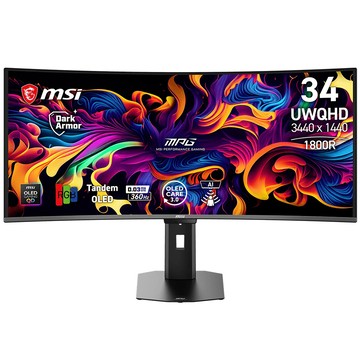 MSI MPG 341CQR QD-OLED X36 曲面電競螢幕 (34型/曲面/2K/HDR/21:9/360Hz/0.03ms/第五代QD-OLED/HDMI)