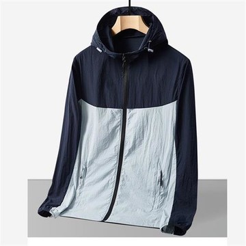 【米蘭精品】防曬外套連帽夾克-冰絲輕薄透氣速乾男外套6色74ez4