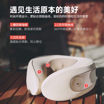 免運 可開票 快速出貨 日本頸椎按摩器肩頸部按摩儀揉捏家用按摩枕情人節送禮物