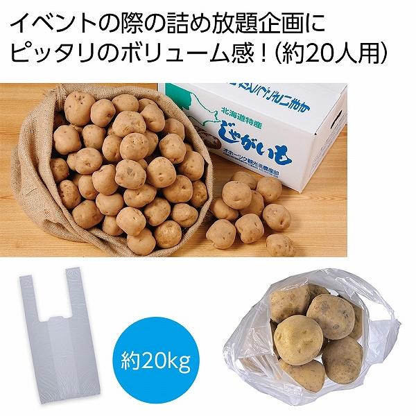 北海道産　男爵じゃがいも詰め放題セット２０ｋｇ（約２０人用）　　・送料無料