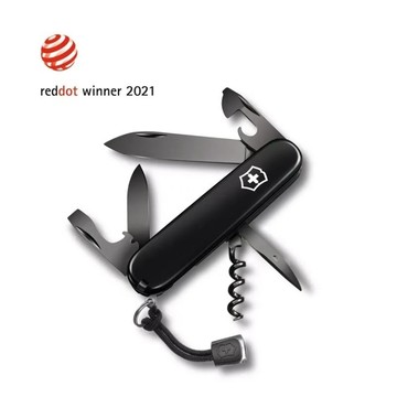 【Victorinox 瑞士維氏】SIGNATURE LITE ONYX BLACK 小型袋裝刀 7用刀 58mm-極黑(0.6226.31P)