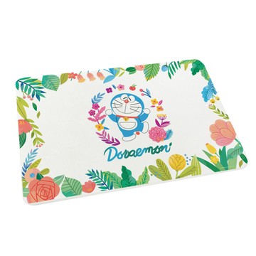 【哆啦A夢】台灣製造 正版授權 硬式珪藻土吸水地墊-花圈愉悅 （60*39*0.9cm）_廠商直送