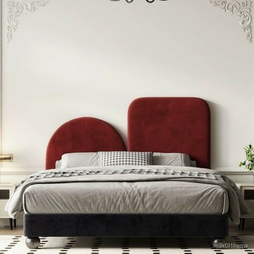 免運 法式奶油風現代簡約布藝實木兒童床男孩女孩軟包齊邊薄床頭臥室床 海綿大靠墊 床頭靠背支撐 床頭靠墊 靠墊