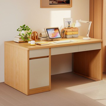 實木書桌學生家用學習桌寫字桌子簡約現代辦公桌臥室帶抽屜電腦桌 可開發票  最低價 快速出貨