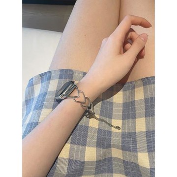 軟軟派鏤空愛心金屬適用于蘋果applewatch9蘋果手表iwatch8se表帶