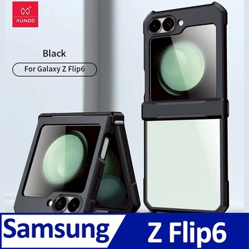 XUNDD 甲蟲系列 SAMSUNG Galaxy Z Flip6 防摔保護軟殼 炫酷黑