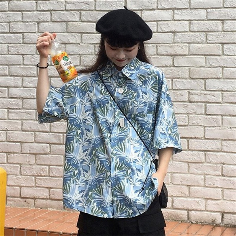 韓国 ファッション スタイル 半袖 シャツ ブラウス カラフル 個性的 かわいい 奇抜 青文字系 原宿系 レディース トップス 通販 Lineポイント最大0 5 Get Lineショッピング