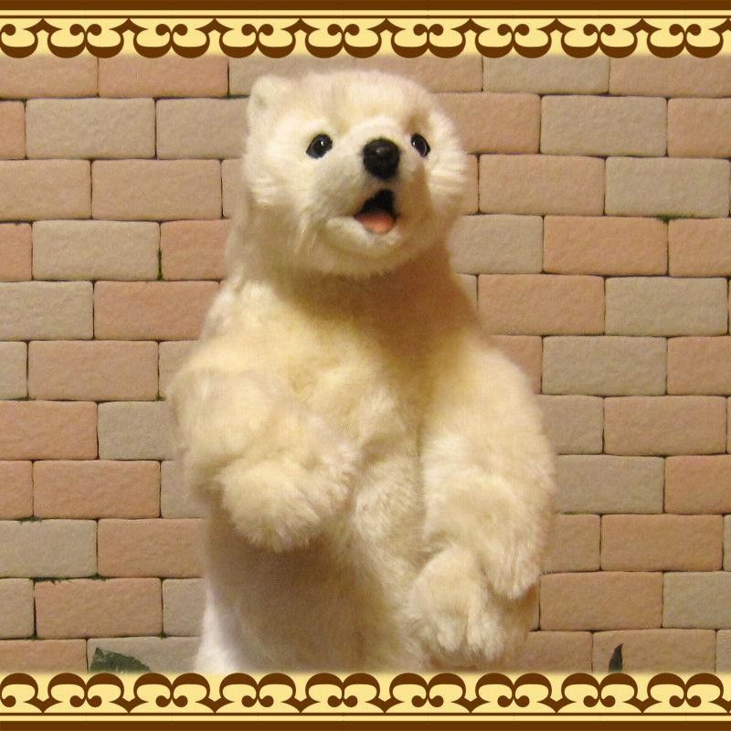 楽天市場】白くま 子熊 スタンド リアルなシロクマのぬいぐるみ