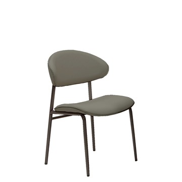 【Hampton 漢汀堡】曰得餐椅-深灰-2入組(椅子/餐椅/透氣皮革/金屬腳架)