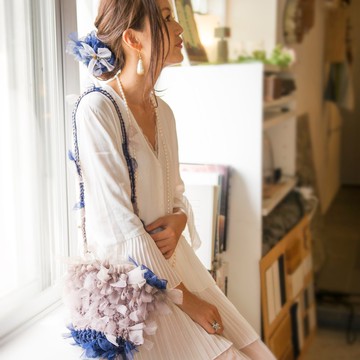 綻放編織荷葉邊籃 Ukiuki | 伊馮娜