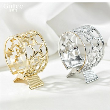 Gulicc 髮夾 簍空星星高馬尾固定神器