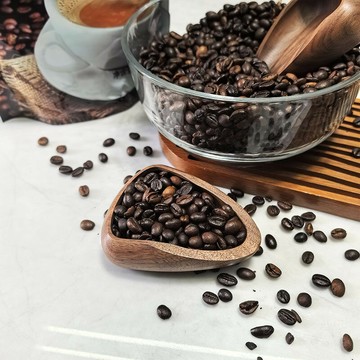 跨境新款胡桃木質咖啡豆秤豆碟咖啡木稱量盤茶葉勺子茶葉鏟【北歐家居生活】