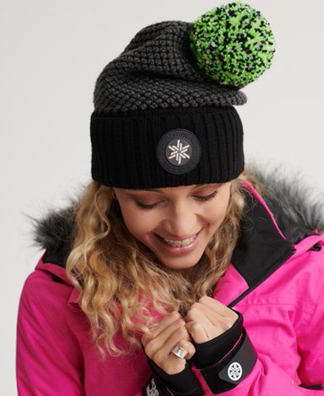 Superdry Women's Women's Snow Beanie Black / Onyx Black - Size: 1SIZE