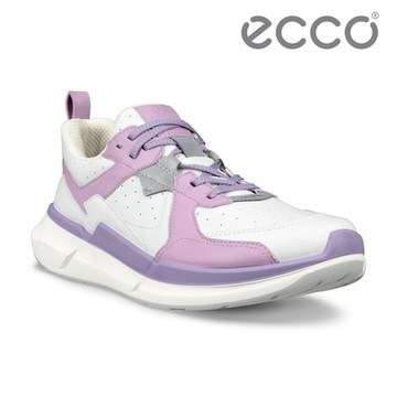 ECCO BIOM 2.2 W 健步戶外經典皮革休閒運動鞋 女鞋 白色/薰衣草紫