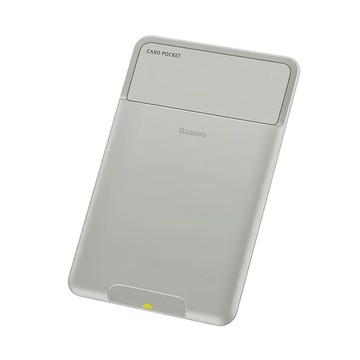 Baseus 倍思 手機背貼矽膠卡套  淺灰色  1個