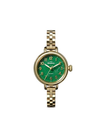 Shinola - The Birdy 34mm - women - stainless steel/Sapphire Crystal - One Size - Green