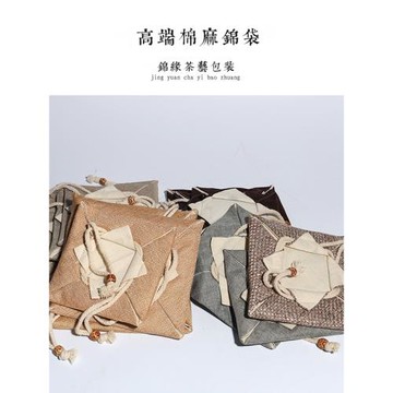 夾層棉花禮品袋紫砂壺布袋首飾袋口杯袋建盞袋荷花錦囊袋包裝袋