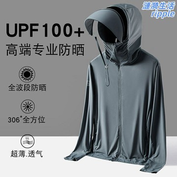 【冰感防曬】防曬衣 皮膚衣 防曬服 防曬衫 防曬外套 防紫外線 可拆帽簷 垂釣運動 男女大碼 透氣速乾
