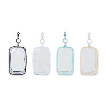 立體透明收納包(中)-黑/白/綠/奶茶