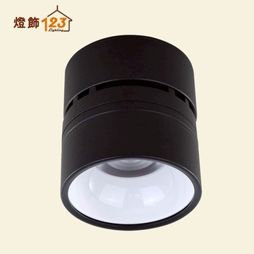 【美國CREE COB光源】LED 15W 圓型投射吸頂筒燈（聚光／燈具可調角度） QC-12502K