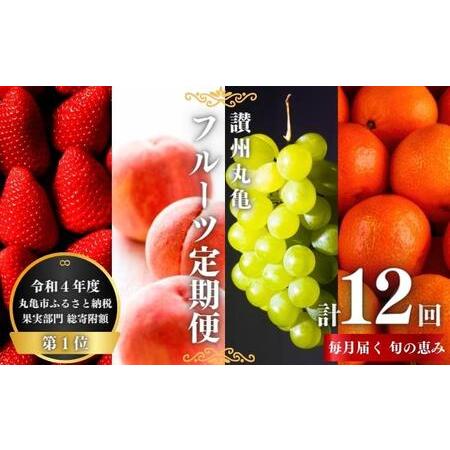 ふるさと納税 フルーツ 定期便 讃州丸亀 旬の果実便り 12ヶ月 12回 旬のお届け 果物 果物類 シャインマスカット 桃 キウイ ぶ.. 香川県丸亀市