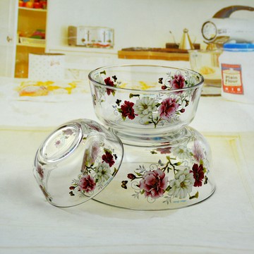 韓國進口玻璃碗水果沙拉碗家用耐熱泡面湯碗料理碗飯碗冷面碗微波