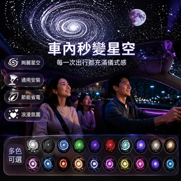 台灣出貨 USB 免接線星空投影燈 車載氛圍燈 萬向軟管可調焦距 銀心旋臂星云涌动 客廳臥室小夜燈 多模式燈光投射效果