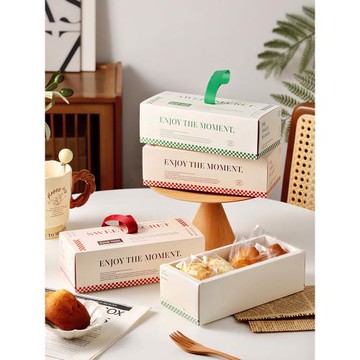 復古美式常溫烘焙蛋糕禮品盒蛋黃酥雪媚娘曲奇餅干點心包裝手提盒