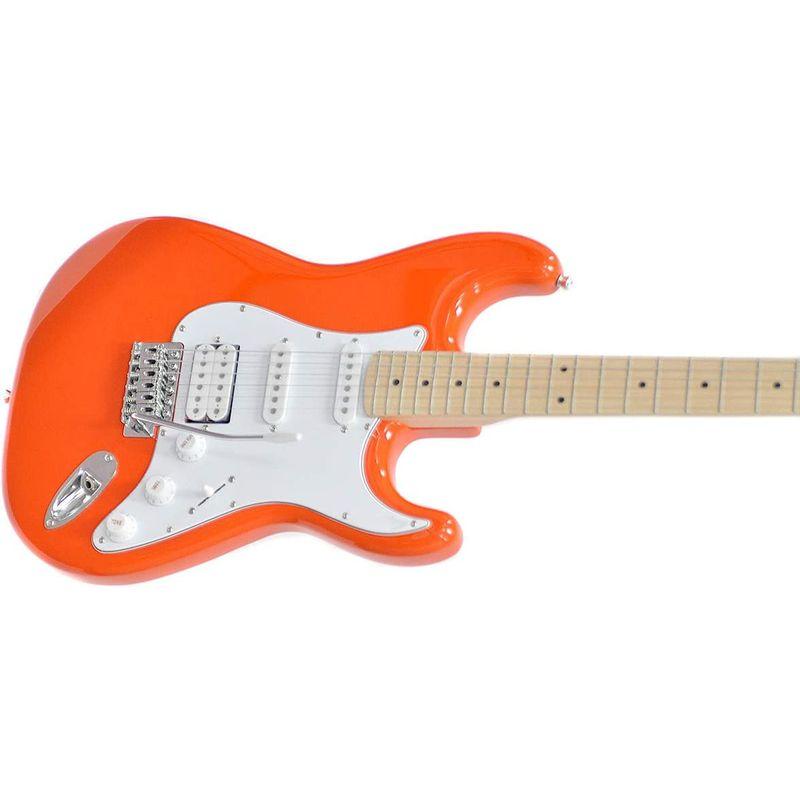 PLAYTECH (プレイテック) エレキギター ストラトキャスタータイプ ST250 S-S-H Maple Orange