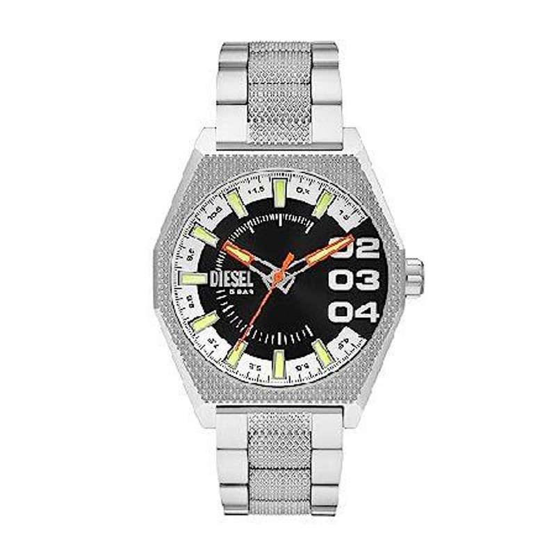 Diesel Mens 43mm Scraper Quartz Stainless Steel Three-Hand Watch