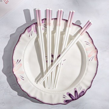 🎀創意筷子🎀防黴抗菌家用高顏值防滑陶瓷筷子耐高溫發黴易清洗高檔餐具筷子筷子 環保筷 可愛筷子 防滑筷子 高檔筷子