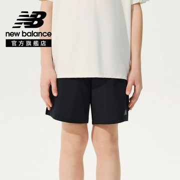 【New Balance】 NB 童裝短褲_中性_黑色_7VG2504WBK