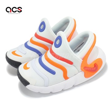 Nike 休閒鞋 Dynamo 2 Easyon PS 中童 白 橘 小朋友 毛毛蟲鞋 運動鞋 FD0553-100