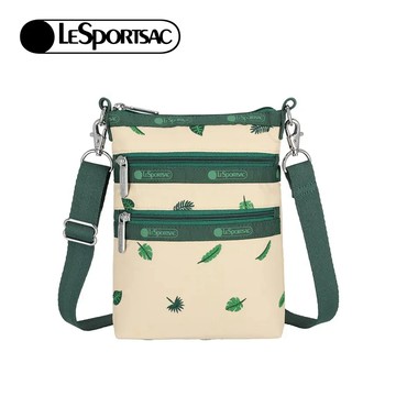 Lesportsac 3 Zip Crossbody 三層拉鍊斜背包 / 綠色慢旅