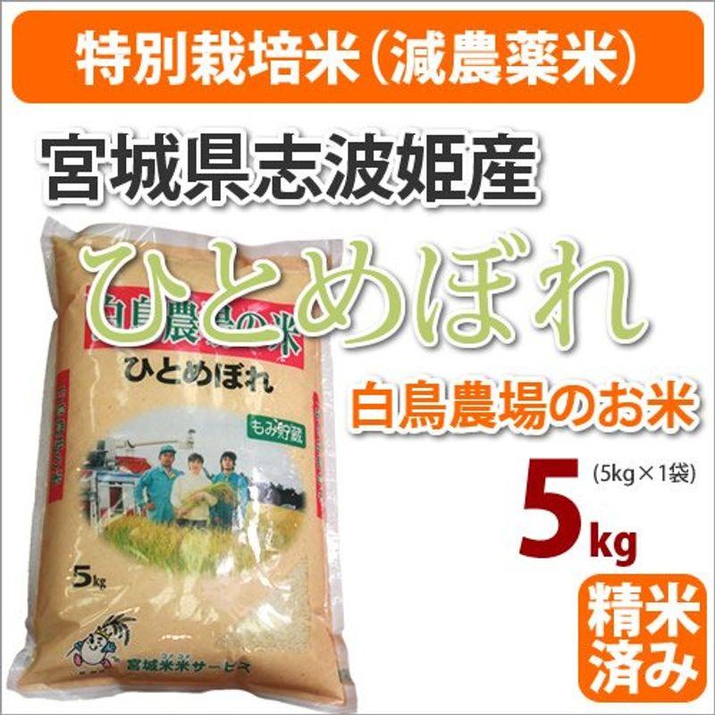 戸塚正商店 新米 籾貯蔵・化学肥料農薬半減・特別栽培・宮城県志波姫産白鳥農場のお米「ひとめぼれ」生産者「白鳥一彦」5kg 27年産