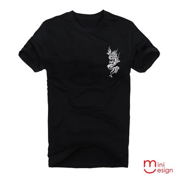 Minidesign-龍形圖潮流設計短T 五色