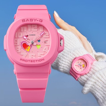 CASIO卡西歐 BABY-G 俏皮愛心 時尚腕錶 BGA-10-4A