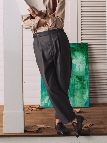 SOARIN義式復古素面商務西裝褲(2427F131)