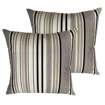 J&N 卡多磨毛抱枕 2個 45 x 45cm  黑白色