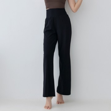 Mori girl 舒適寬鬆休閒運動長褲 黑