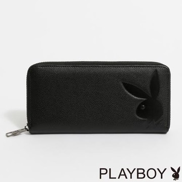 PLAYBOY - 拉鍊長夾  Transcend系列 - 黑色